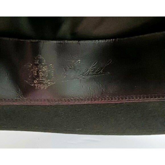 VTG Huckel Tyrolean Dk Green Wool Felt Hunting Mountain Hat Sz M /22" Braid Trim - Picture 11 of 12